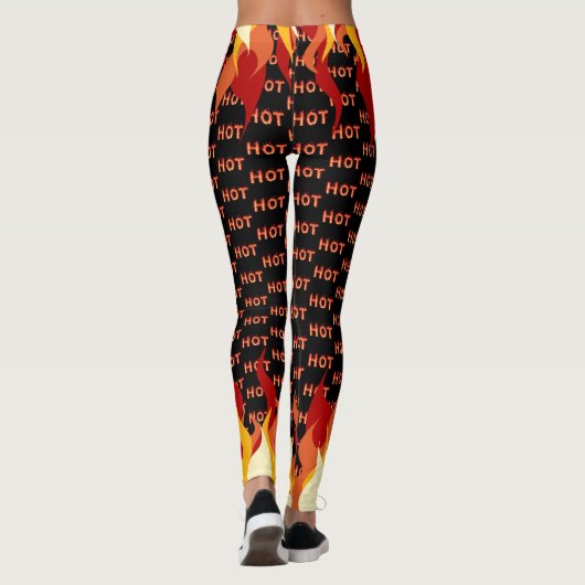 Kleurrijke hete vlam leggings (Achterkant)
