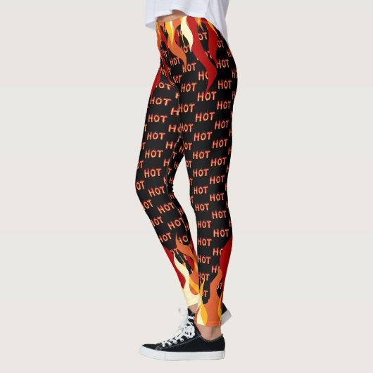 Kleurrijke hete vlam leggings (Links)