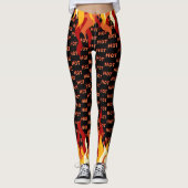 Kleurrijke hete vlam leggings (Voorkant)