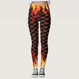 Kleurrijke hete vlam leggings