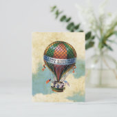 kleurrijke heteluchtballon Happy Birthday Briefkaart (Staand voorkant)