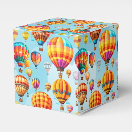 Kleurrijke heteluchtballon in de Sky Gift Box Bedankdoosjes (Voorkant Zijde)