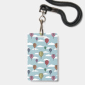 Kleurrijke heteluchtballonnen badge (Voorzijde met lanyard)