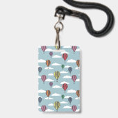 Kleurrijke heteluchtballonnen badge (Achterkant met lanyard)