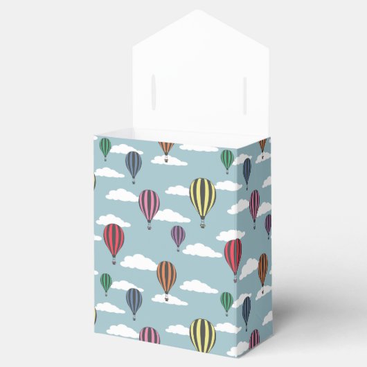 Kleurrijke heteluchtballonnen bedankdoosjes (Geopend)