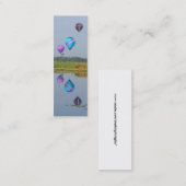 Kleurrijke heteluchtballonnen bladwijzer mini visitekaartje (Voorkant / Achterkant)