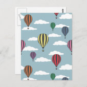 Kleurrijke heteluchtballonnen briefkaart (Voorkant / Achterkant)