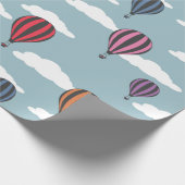 Kleurrijke heteluchtballonnen cadeaupapier (Hoek)