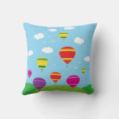 Kleurrijke heteluchtballonnen die opstijgen kussen (Achterkant)