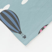 Kleurrijke heteluchtballonnen fleece deken (Hoek)