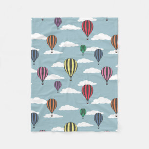 Kleurrijke heteluchtballonnen fleece deken