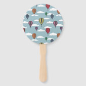 Kleurrijke heteluchtballonnen handwaaier (Voorkant)
