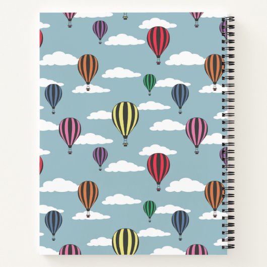 Kleurrijke heteluchtballonnen notitieboek (Achterkant)