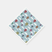 Kleurrijke heteluchtballonnen servet (Hoek)