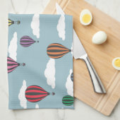 Kleurrijke heteluchtballonnen theedoek (Quarter Fold)