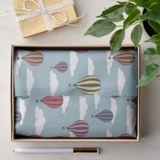 Kleurrijke heteluchtballonnen tissuepapier (Geschenk)
