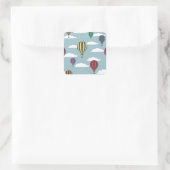 Kleurrijke heteluchtballonnen vierkante sticker (Tas)