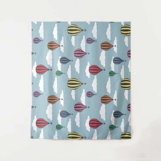 Kleurrijke heteluchtballonnen wandkleed (Voorkant)