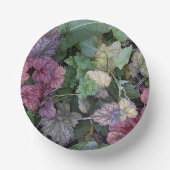 Kleurrijke Heuchera Plant bladeren botanisch Papieren Kommen (Voorkant)