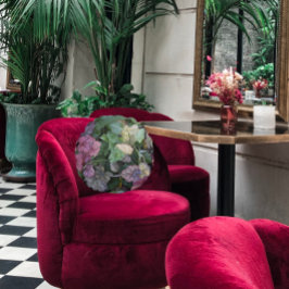 Kleurrijke Heuchera Plant bladeren botanisch Rond Kussen