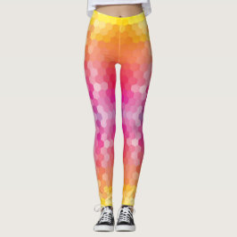 Kleurrijke Hexagon Patroon Leggings – Bright Yoga