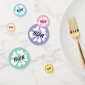 Kleurrijke Hibiscus bloem logo's gepersonaliseerd Confetti (Groep)