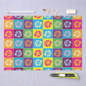 Kleurrijke Hibiscus bloem patroon cadeau wrap Tissuepapier (Craft)