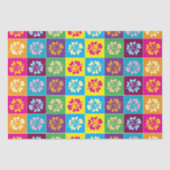 Kleurrijke Hibiscus bloem patroon cadeau wrap Tissuepapier (Voorkant)