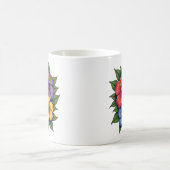 Kleurrijke Hibiscus Bloemen Keramische Koffie Mok (Center)