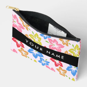 Kleurrijke Hibiscus, Bloemenpatroon, Jouw naam Etui