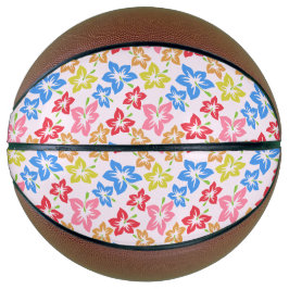 Kleurrijke Hibiscus, Bloempatroon Basketbal