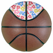 Kleurrijke Hibiscus, Bloempatroon Basketbal (Rechts)