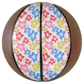 Kleurrijke Hibiscus, Bloempatroon Basketbal (Verticaal)