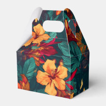 Kleurrijke Hibiscus, geel Sinaasappel Groene Bloem