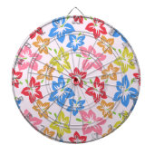 Kleurrijke hibiscus, patroon van bloemen dartbord (Voorkant)