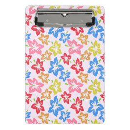 Kleurrijke hibiscus, patroon van bloemen mini klembord