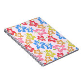 Kleurrijke hibiscus, patroon van bloemen notitieboek (Rechterzijde)