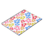 Kleurrijke hibiscus, patroon van bloemen notitieboek (Linkerzijde)