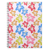 Kleurrijke hibiscus, patroon van bloemen notitieboek (Voorkant)