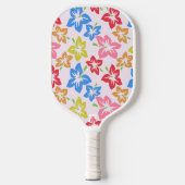 Kleurrijke hibiscus, patroon van bloemen pickleball paddle (Voorkant)
