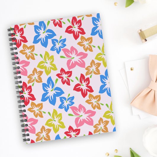 Kleurrijke hibiscus, patroon van bloemen planner
