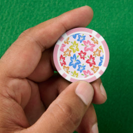 Kleurrijke hibiscus, patroon van bloemen poker chips