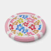Kleurrijke hibiscus, patroon van bloemen poker chips (Enkel)