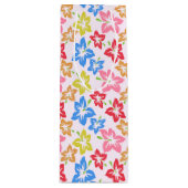 Kleurrijke hibiscus, patroon van bloemen wijn cadeautas (Voorkant)