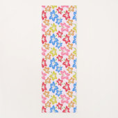 Kleurrijke hibiscus, patroon van bloemen yogamat (Voorkant)