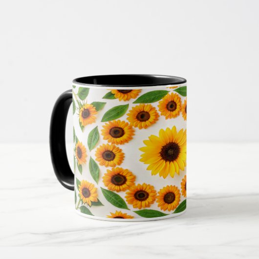 Kleurrijke Hibiscus & Plumeria Mok (Voorkant links)