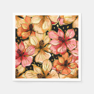 Kleurrijke hibiscus servet