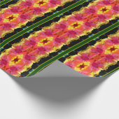 Kleurrijke Hibiscusbloem Close-up Abstract Cadeaupapier (Hoek)