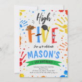 Kleurrijke High Five verjaardag Kaart (Voorkant)