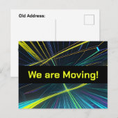 Kleurrijke High Tech Lichten Adreswijziging Briefkaart (Voorkant / Achterkant)
